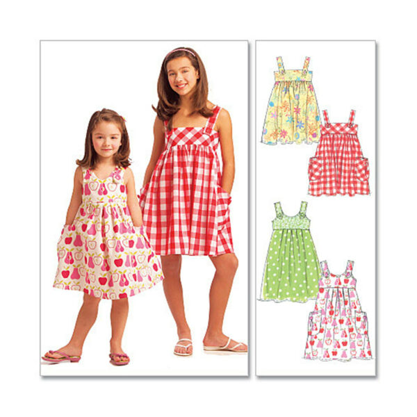 McCall's Schnittmuster M5613 - Kleid - Trägerkleid - Hängerkleid für Kinder – Bild 2
