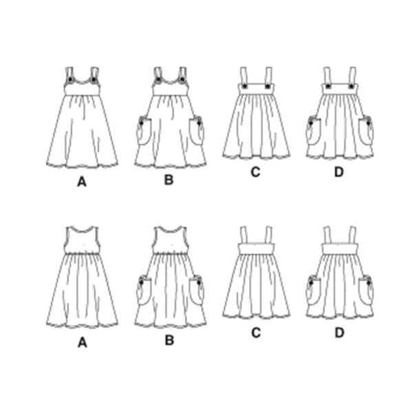McCall's Schnittmuster M5613 - Kleid - Trägerkleid - Hängerkleid für Kinder – Bild 8