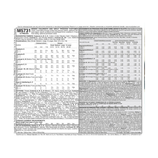 McCall's Schnittmuster M5731 - Kostüme - Mittelalterliche Prinzessinnenkleider – Bild 8