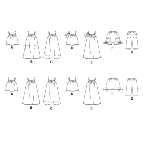 McCall's Schnittmuster M5797 - Kombination - Kinderkleider, Shirts & Shorts – Bild 9