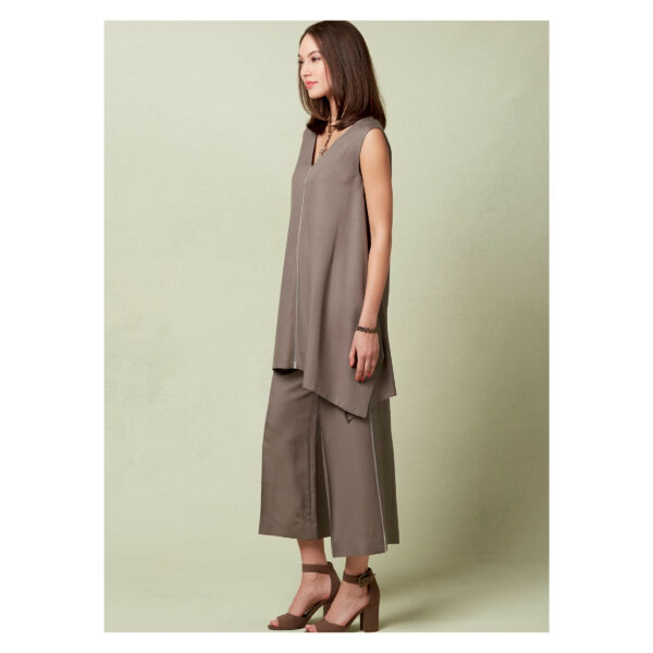 Vogue Schnittmuster V1550 - Pullover-Tunika mit unregelmäßigem Saum und weiten Hosen – Bild 6