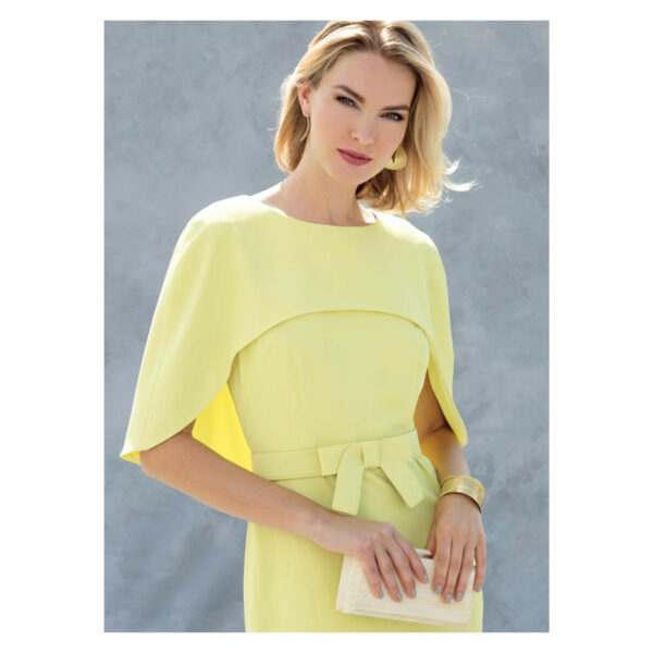 Vogue Schnittmuster V1579 - Kleid - gefüttertes Kleid mit angesetztem Umhang – Bild 3