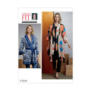 Vogue Schnittmuster V1610 - Kimono mit Seitentaschen und Gürtel