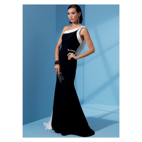 Vogue Schnittmuster V1616 - Kleid - Abendkleid im One Shoulder Design – Bild 3