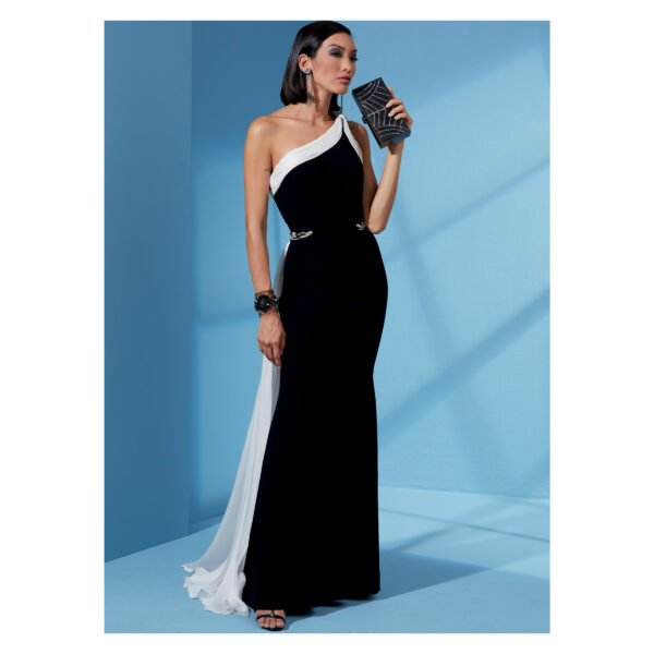 Vogue Schnittmuster V1616 - Kleid - Abendkleid im One Shoulder Design – Bild 4