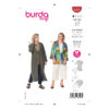 Burda Style Schnittmuster Nr. 6107 - Mantel - Blusenjacke - Leichte Sommerjacke - +Größe