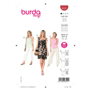 Burda Style Schnittmuster Nr. 6121 - Trägertops und Trägerkleid