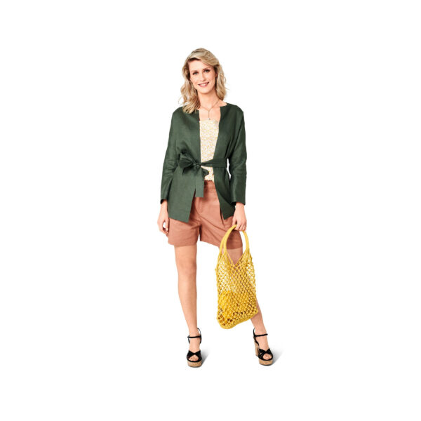 Burda Style Schnittmuster Nr. 6123 - Kragenlose Jacke in verschiedenen Variation – Bild 5