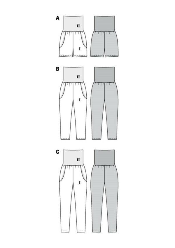Burda Style Schnittmuster Nr. 6124 - Hosen aus Bündchenware – Bild 12