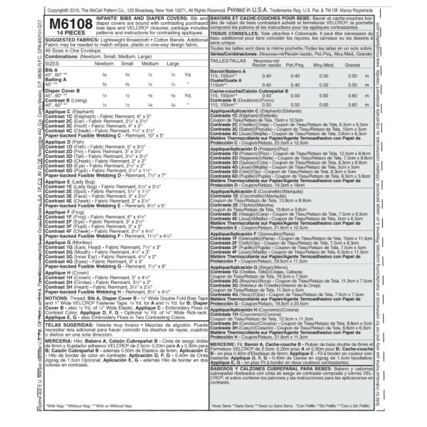 McCall's Schnittmuster M6108 - Kombination - Latz & Höschen – Bild 9