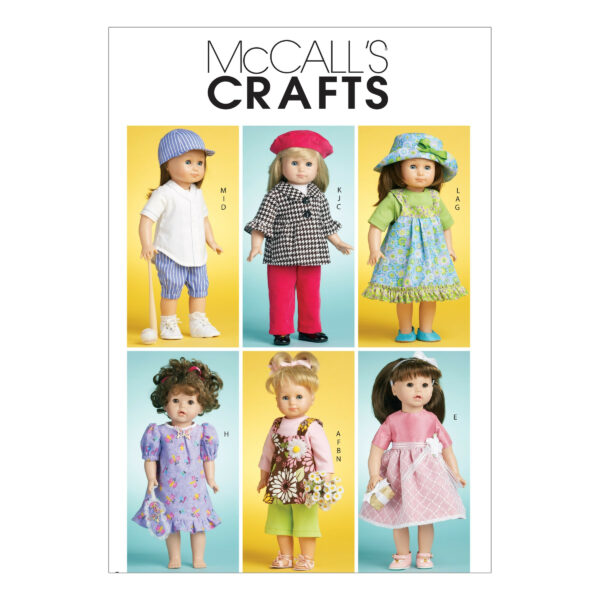 McCall's Schnittmuster M6137 - Puppenkleider für 45 cm Puppengröße