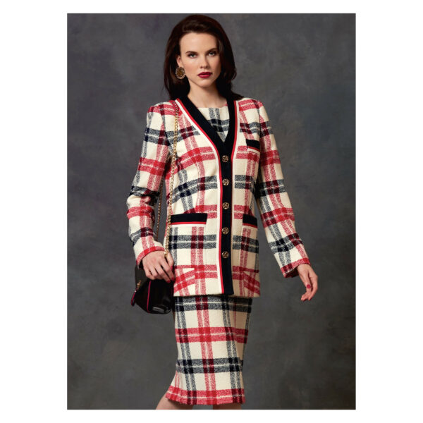 Vogue Schnittmuster V1643 - Kombination - Jacke, Kleid und Rock – Bild 2