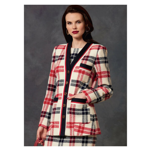 Vogue Schnittmuster V1643 - Kombination - Jacke, Kleid und Rock – Bild 4