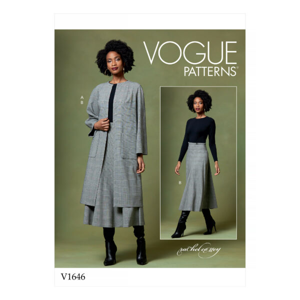 Vogue Schnittmuster V1646 - Rock - Kurzmantel - Longjacke