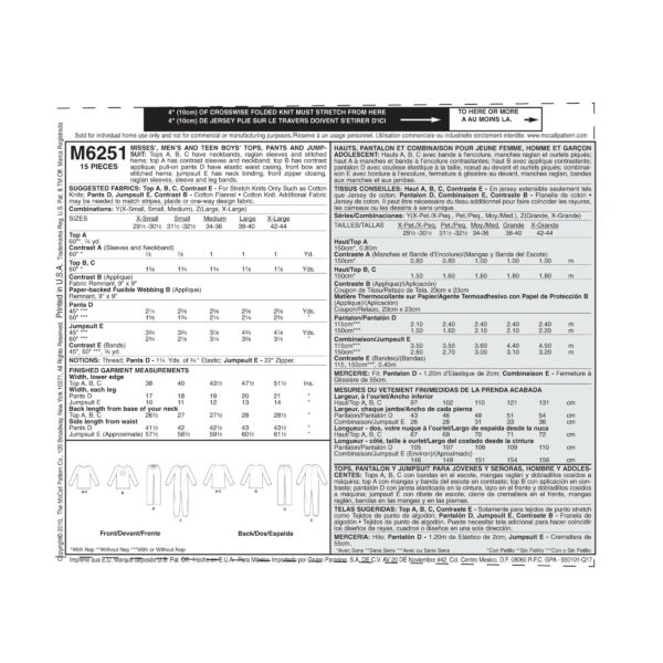 McCall's Schnittmuster M6251 - Kombination - Schlafanzüge & Jumpsuit – Bild 5