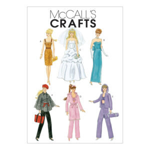 McCall's Schnittmuster M6258 - Puppenkleider für Model-Puppen von ca. 29cm
