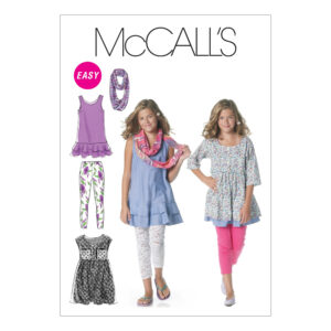 McCall's Schnittmuster M6275 - Leggings - Longbluse - Loop - Mädchen