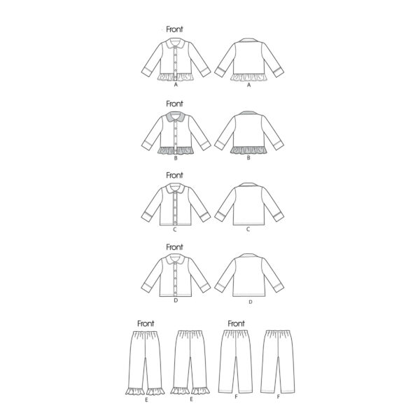 McCall's Schnittmuster M6458 - Schlafanzug für Mädchen und Jungen – Bild 10
