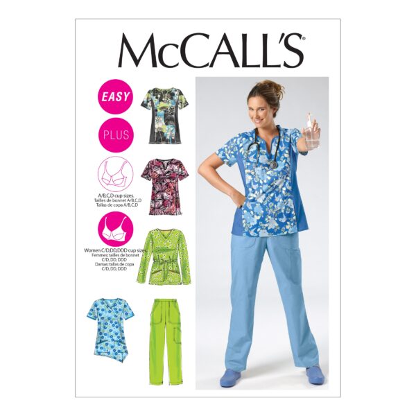 McCall's Schnittmuster M6473 - Arbeitsbekleidung - für Krankenschwestern & Pflegepersonal