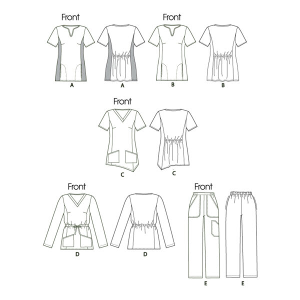 McCall's Schnittmuster M6473 - Arbeitsbekleidung - für Krankenschwestern & Pflegepersonal – Bild 10