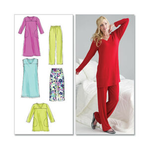 McCall's Schnittmuster M6474 - Shirt - Hose - Kleid - Tunika - Hausanzug - Hauskleid