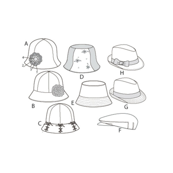 McCall's Schnittmuster M6762 - Hutparade - Hüte - Schlappi - Kinder – Bild 11