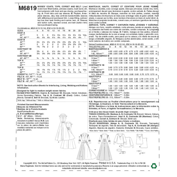 McCall's Schnittmuster M6819 - Larp - Fantasy - Cosplay - Kleid - Mantel – Bild 7