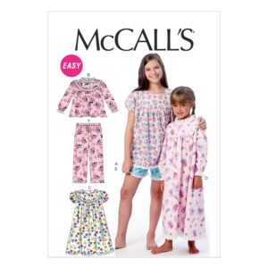 McCall's Schnittmuster M6831 - Schlafanzug - Nachthemd - Mädchen