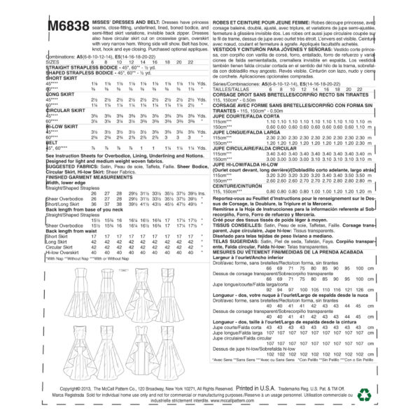 McCall's Schnittmuster M6838 - Abendkleid - Cocktailkleid – Bild 7