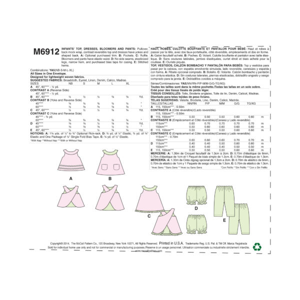 McCall's Schnittmuster M6912 - Sommerkombination für Mädchen – Bild 10