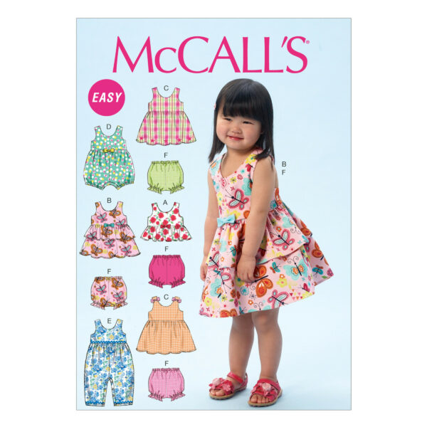 McCall's Schnittmuster M6944 - Rüschenkleid - Pumphose - Latzhose