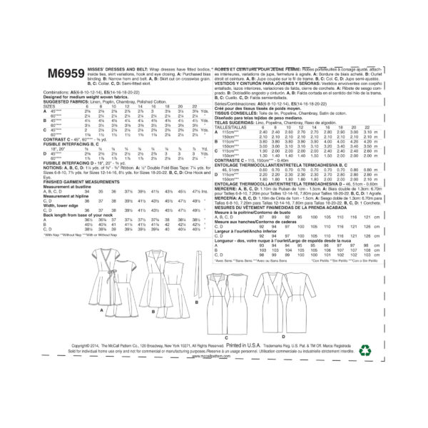 McCall's Schnittmuster M6959 - schwungvolles Sommerkleid - Wickelkleid – Bild 4