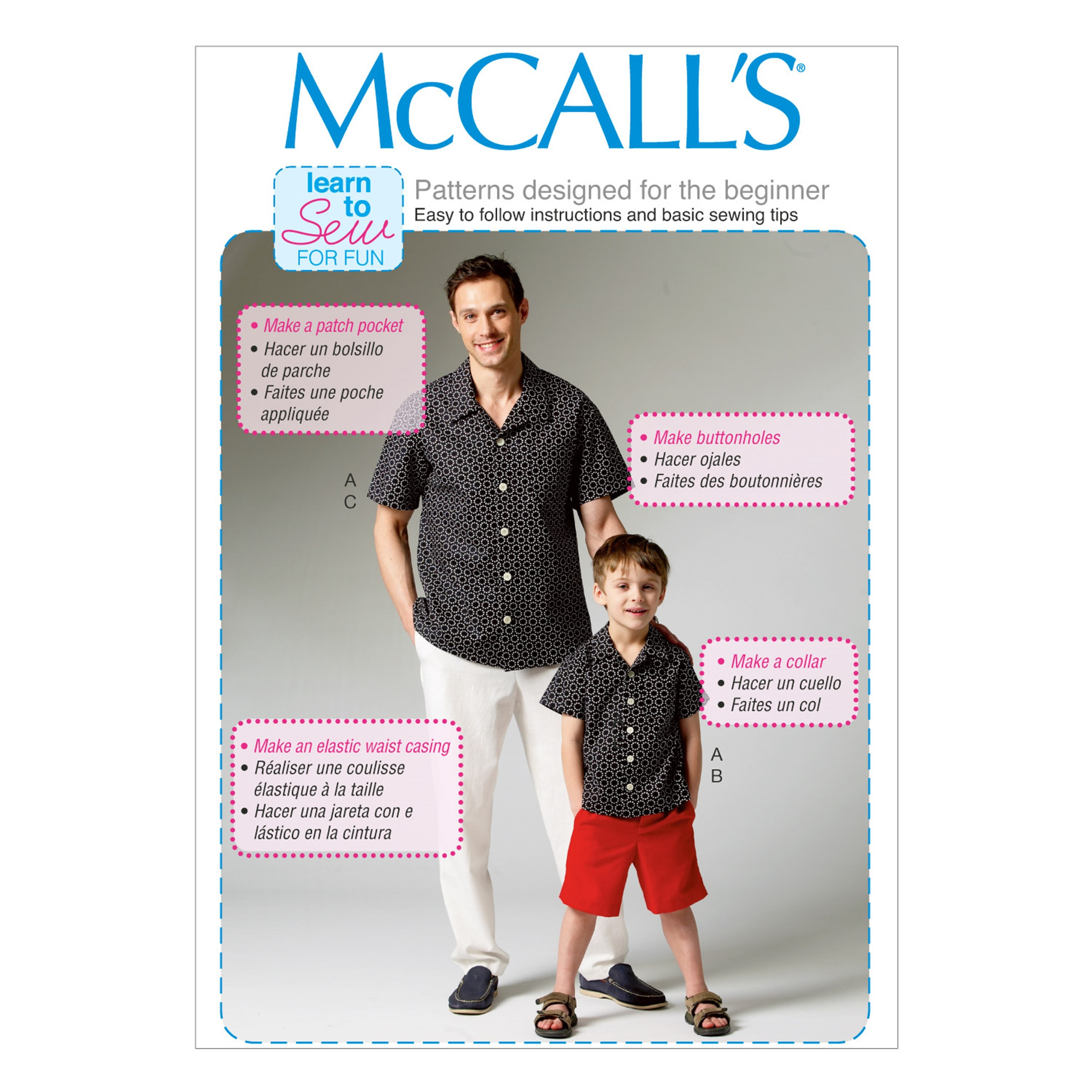 McCall's Schnittmuster M6972 - Hemd - Hose - lässig sportlich - für Herren/Jungen