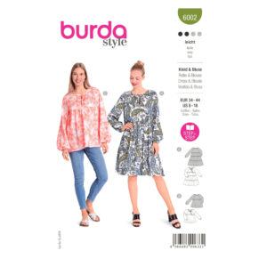 Burda Style Schnittmuster Nr. 6002 - Kleid und Bluse - luftig - Raglanärmel
