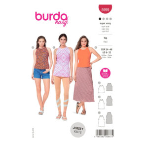 Burda Style Schnittmuster Nr. 5999 - Top - Tanktop in 3 Längen
