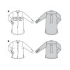 Burda Style Schnittmuster Nr. 6001 - Bluse - mit Stehkragen und Seitenschlitz – Bild 9