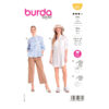 Burda Style Schnittmuster Nr. 6001 - Bluse - mit Stehkragen und Seitenschlitz