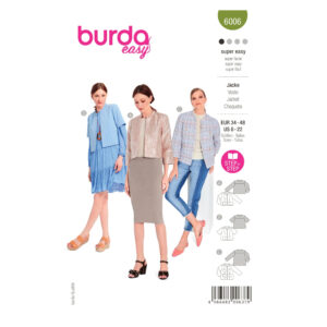 Burda Style Schnittmuster Nr. 6006 - Jacke - Stehkragen - aufgesetzte Taschen