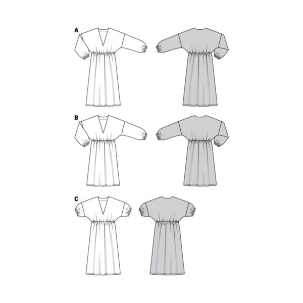 Burda Style Schnittmuster Nr. 6007 - Kleid - V-Ausschnitt - Verschlusslos – Bild 10