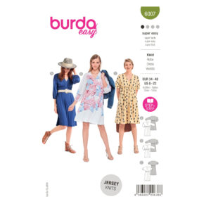 Burda Style Schnittmuster Nr. 6007 - Kleid - V-Ausschnitt - Verschlusslos