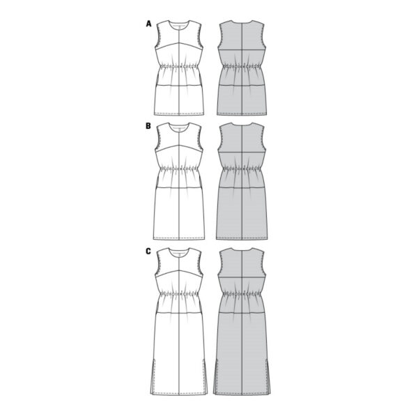 Burda Style Schnittmuster Nr. 6009 - Kleid - ärmellos - Verschlusslos – Bild 12