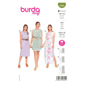Burda Style Schnittmuster Nr. 6009 - Kleid - ärmellos - Verschlusslos