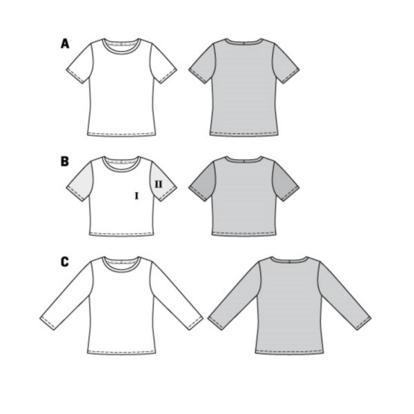 Burda Style Schnittmuster Nr. 6010 - Shirt - T-Shirt - runder Ausschnitt – Bild 12