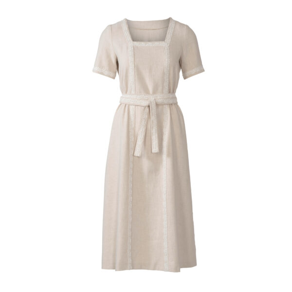 Burda Style Schnittmuster Nr. 6014 - Kleid - Bindebänder - Karree-Ausschnitt – Bild 4