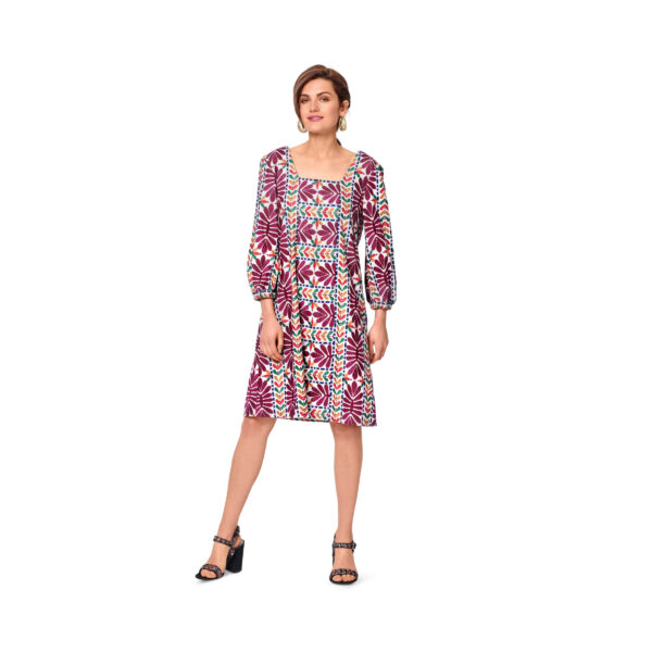 Burda Style Schnittmuster Nr. 6014 - Kleid - Bindebänder - Karree-Ausschnitt – Bild 6