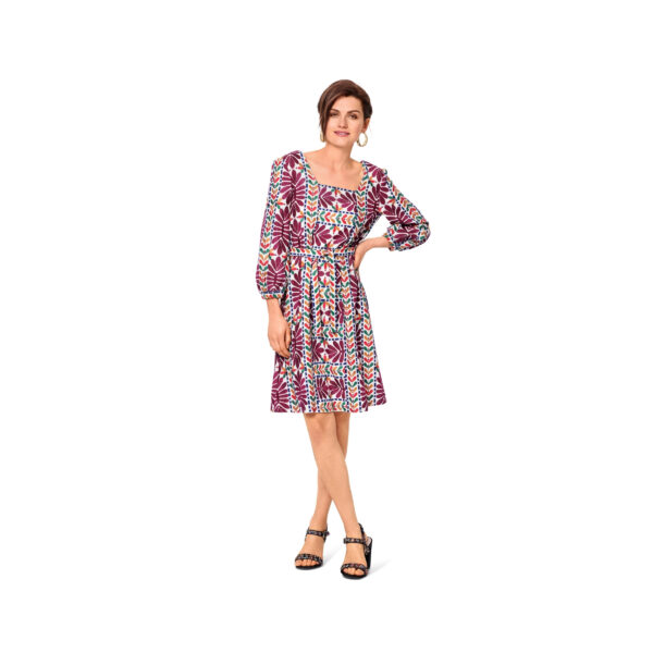 Burda Style Schnittmuster Nr. 6014 - Kleid - Bindebänder - Karree-Ausschnitt – Bild 7