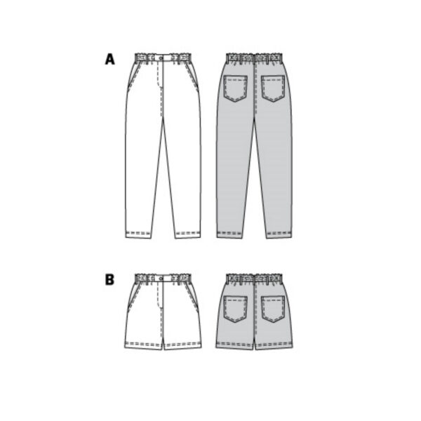 Burda Style Schnittmuster Nr. 6015 - Hose - Shorts - mit Gummizug und Taschen – Bild 7