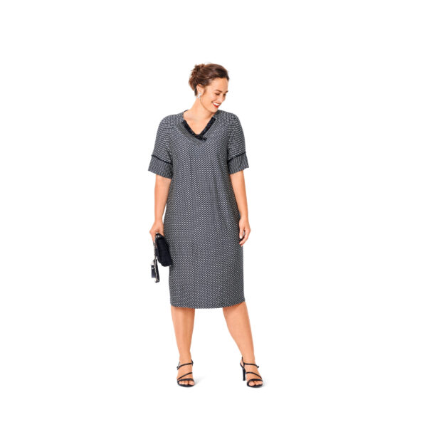 Burda Style Schnittmuster Nr. 6018 - Kleid und Shirt - V-Ausschnitt – Bild 3