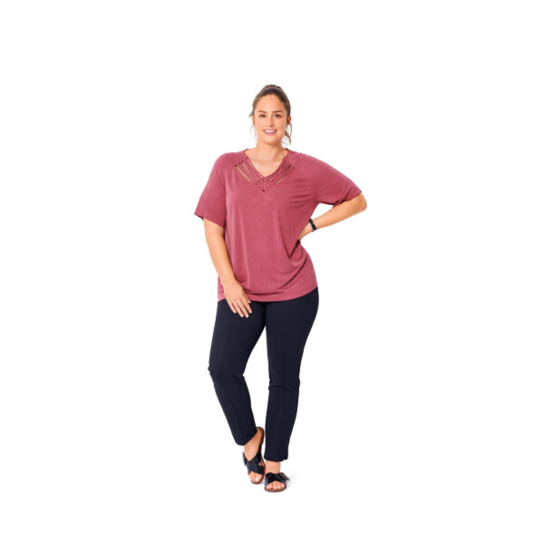 Burda Style Schnittmuster Nr. 6018 - Kleid und Shirt - V-Ausschnitt – Bild 6