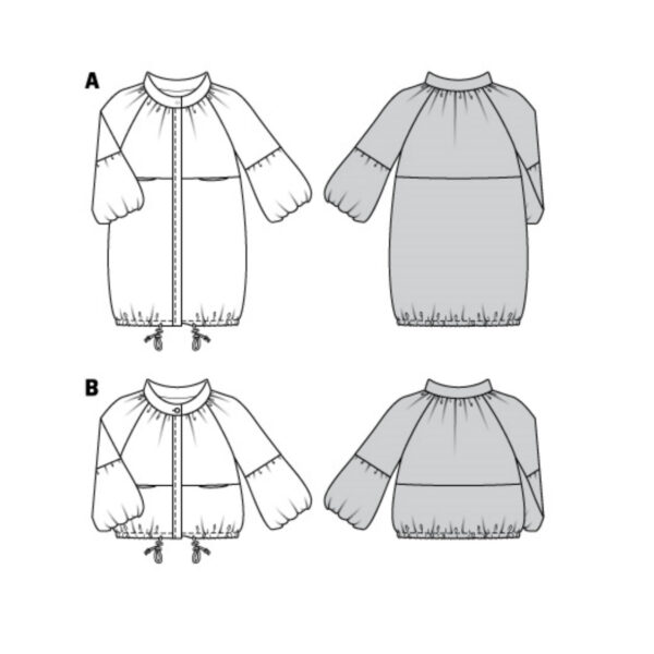 Burda Style Schnittmuster Nr. 6022 - Jacke - Ballonform - Kordeldurchzug – Bild 11